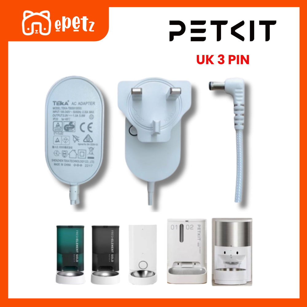 PETKIT Solo Element Gemini Feeder Original Adaptor 3 Pin Bekas Makanan Kucing PETKIT