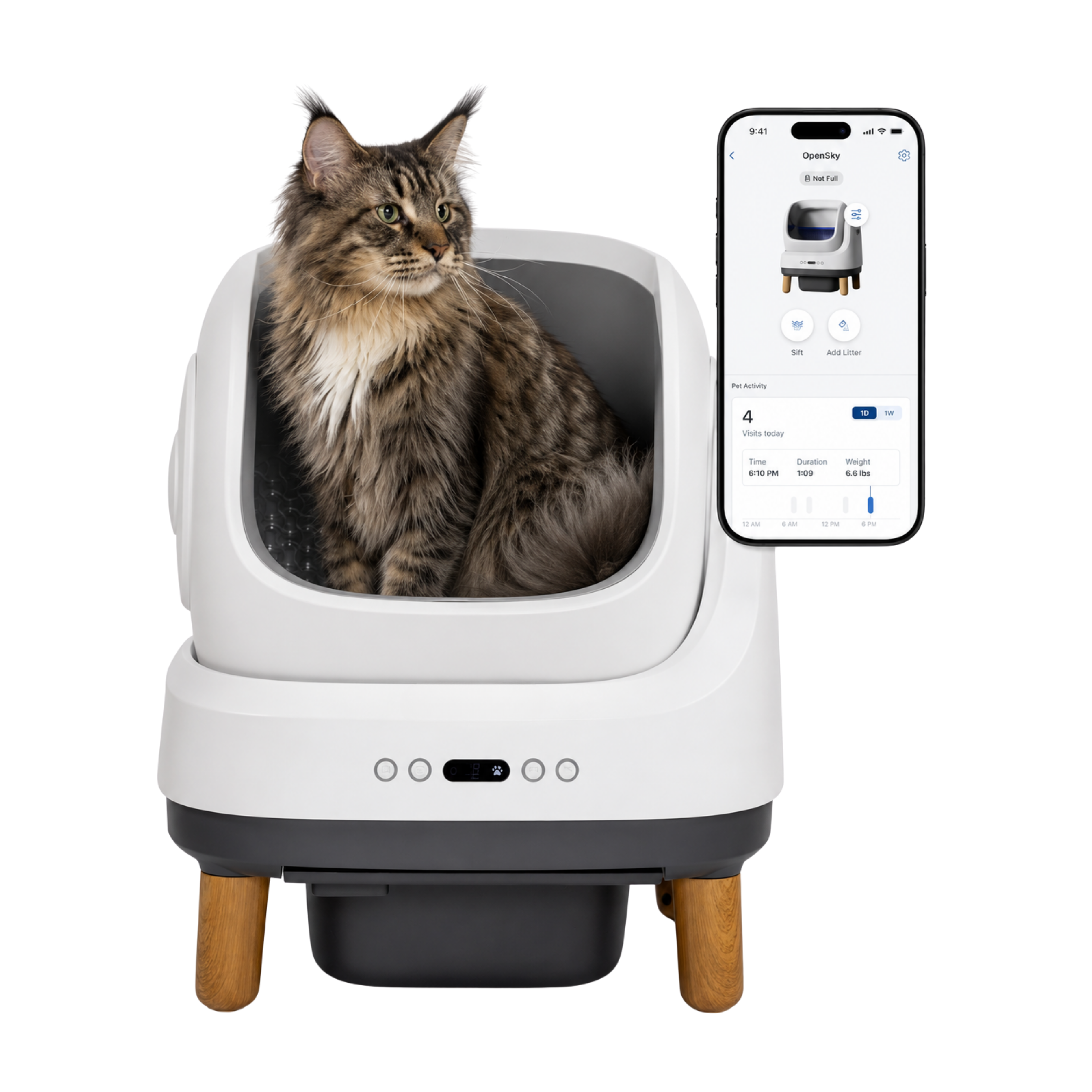 Petree Gen 4 Automatic Cat Litter Box with Weight Sensor