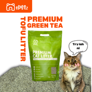ePetz Tea Flavour Short Cut Tofu Cat Litter - Eco Friendly, Flushable, Super Clumping, Odour Control | Pasir Kucing Tofu