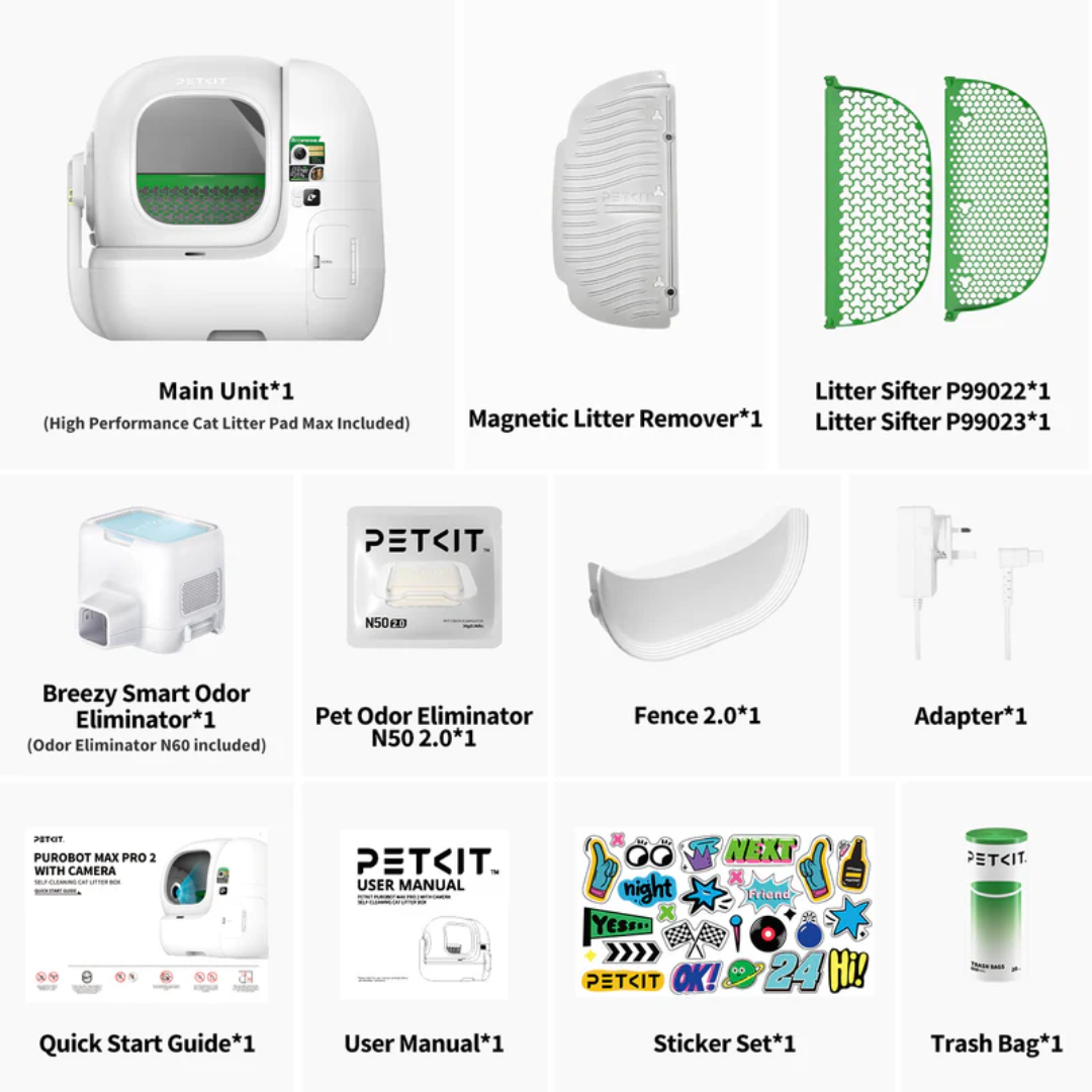 PETKIT PUROBOT MAX PRO 2 Self-Cleaning Cat Litter Box with Camera