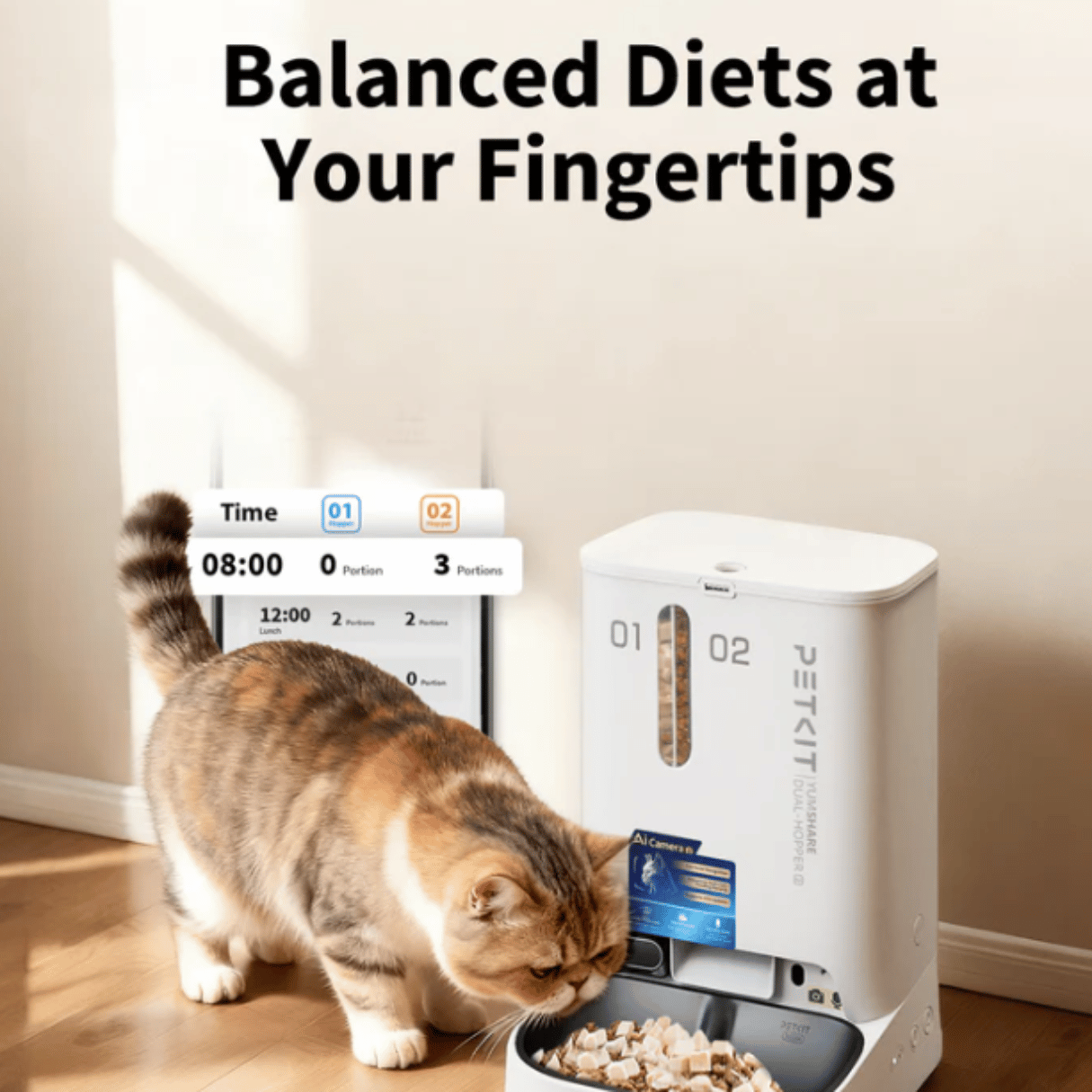 PETKIT Yumshare Dual Hopper Auto Smart Pet Feeder