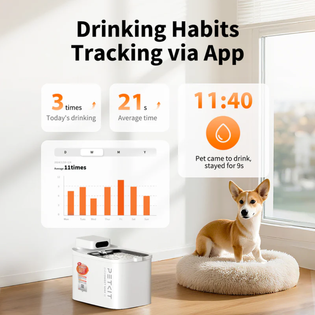 ePetz PETKIT EVERSWEET MAX 2 UVC Smart Pet Drinking Fountain (Cordless)