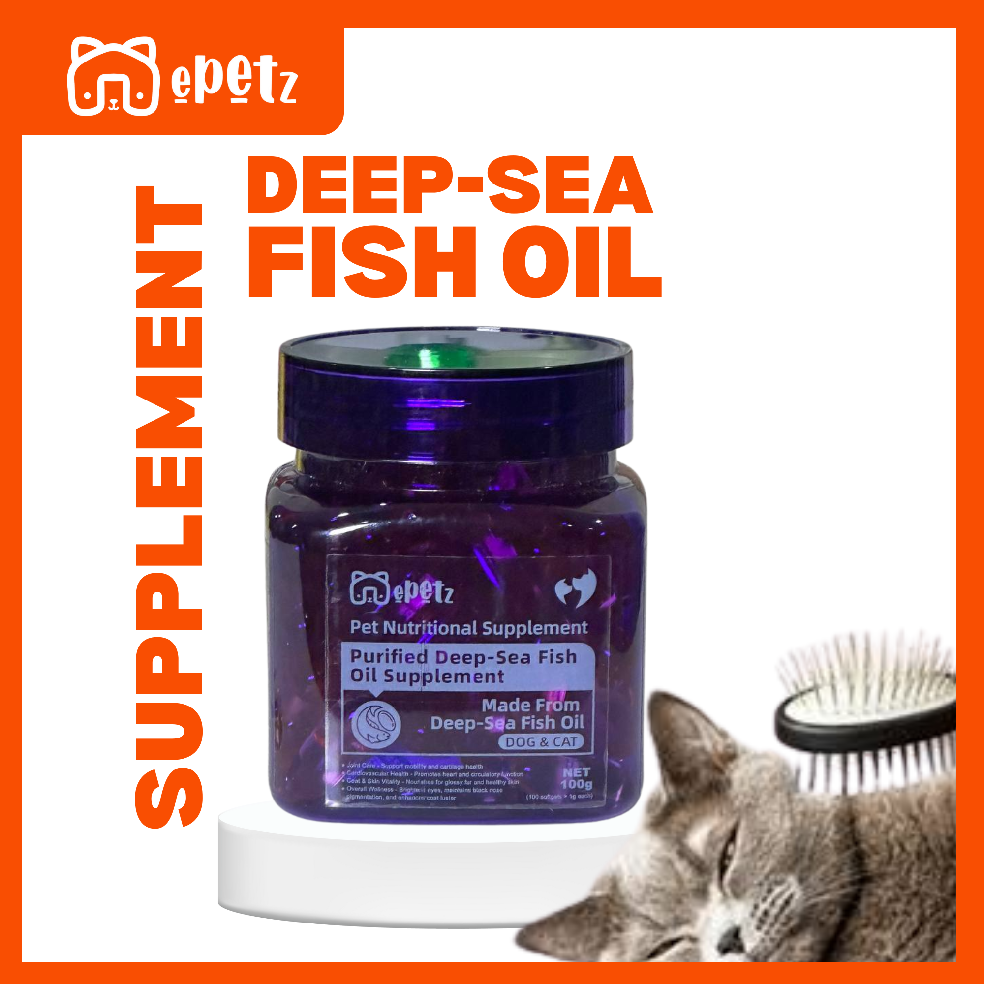 ePetz Fish Oil Supplement for Cat & Dog