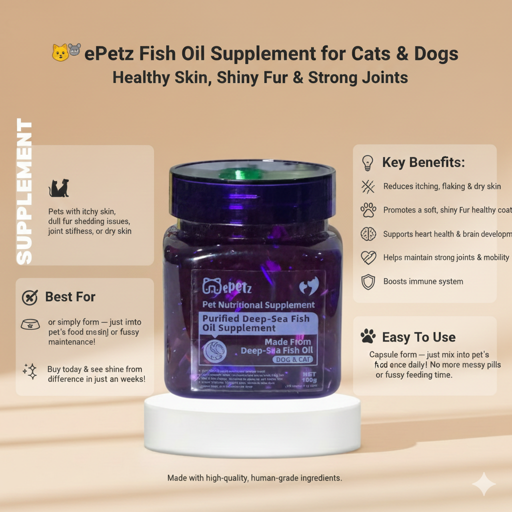 ePetz Fish Oil Supplement for Cat & Dog