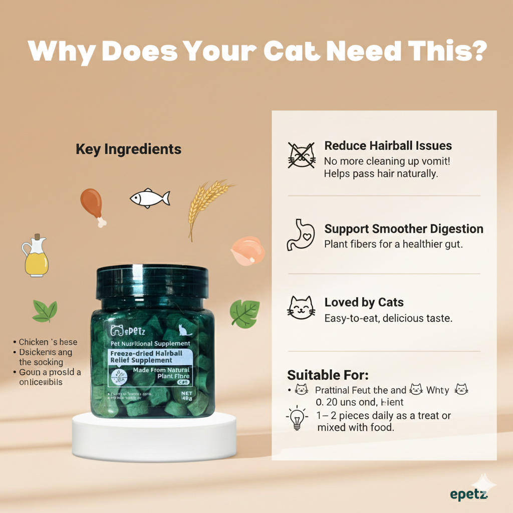 Freeze-dried Hairball Relief Supplement