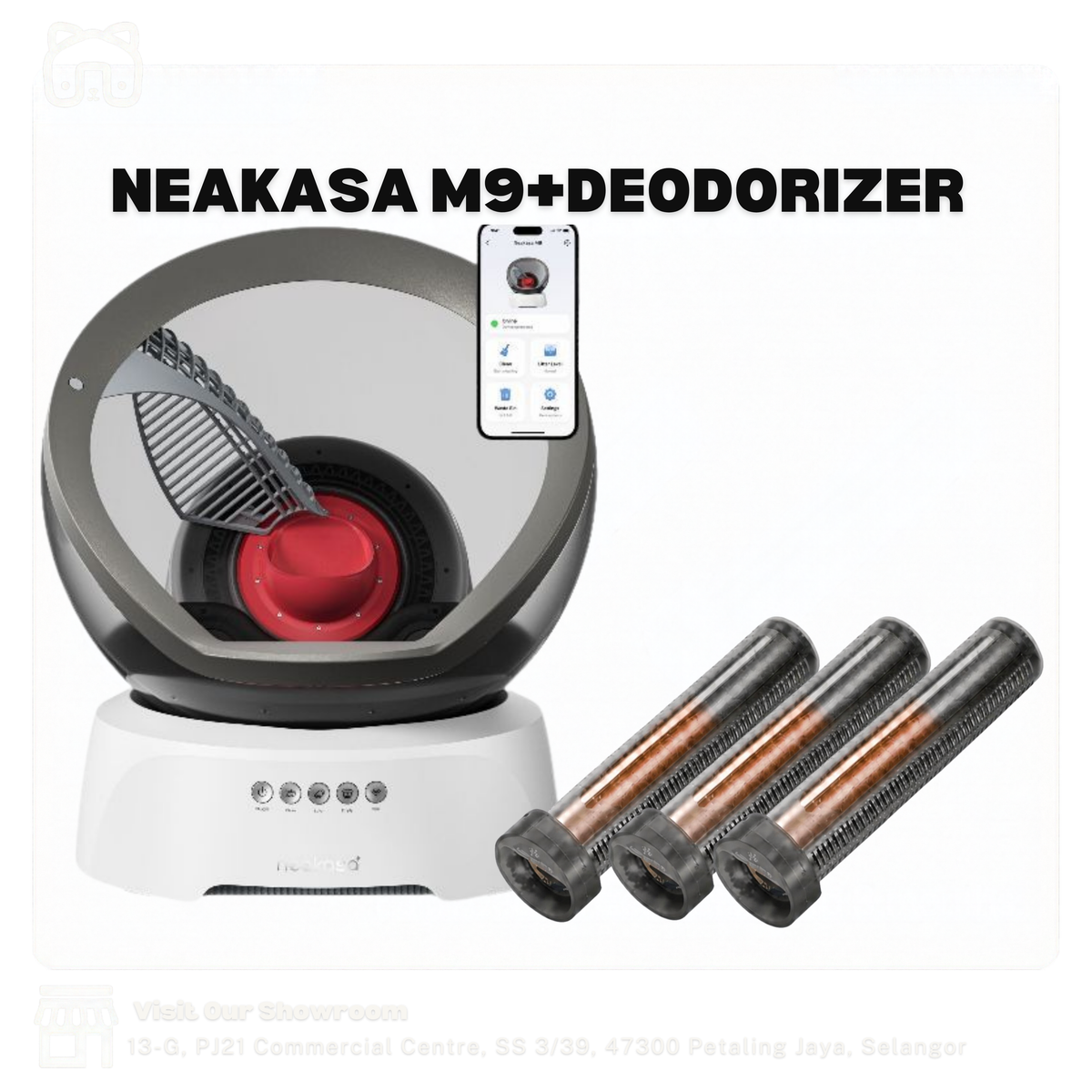 Neakasa M9 Open-Top Automatic Cat Litter Box | Self Cleaning Cat Toilet | Tandas Kucing Automatik | Smart Open Top