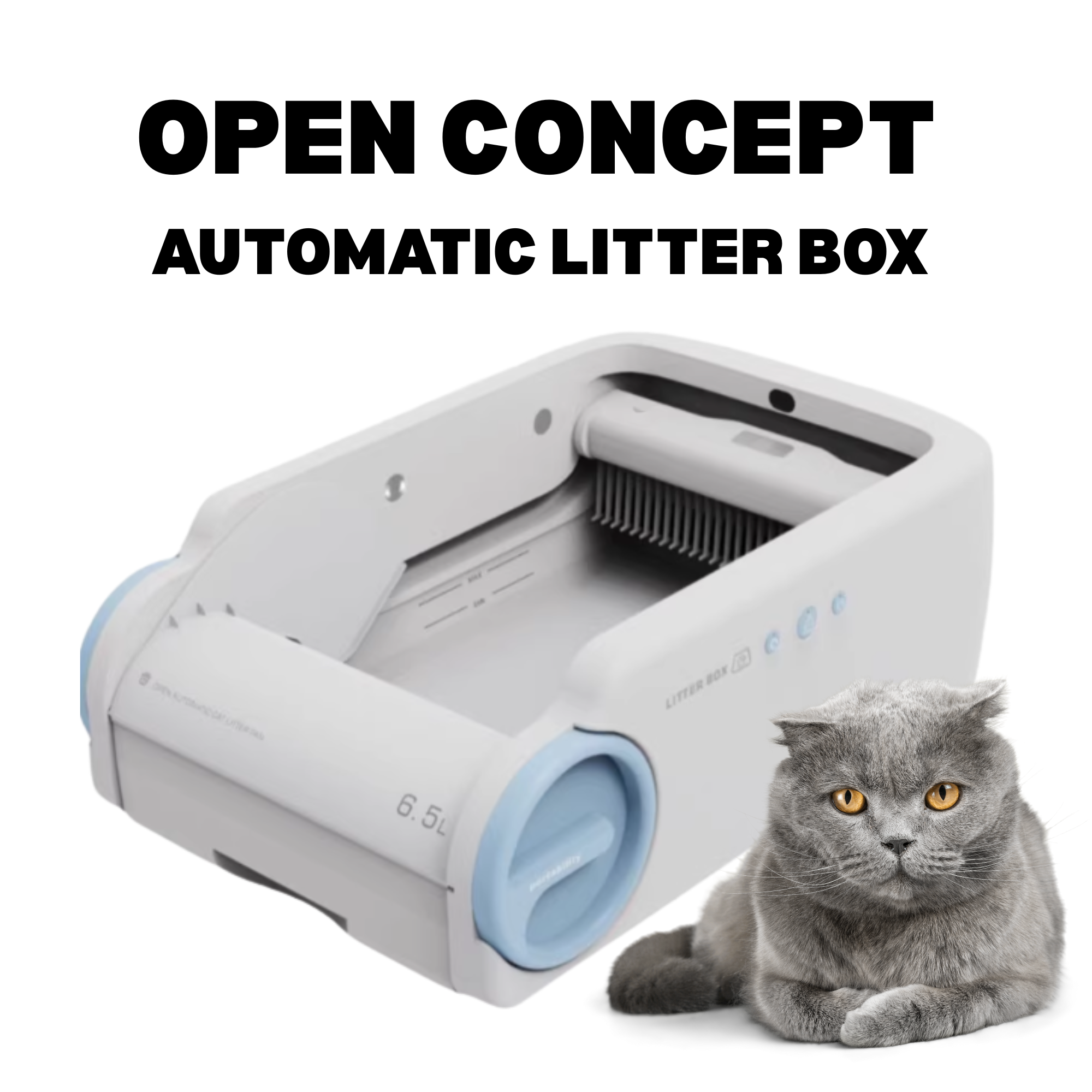 Open Concept Automatic Cat Toilet