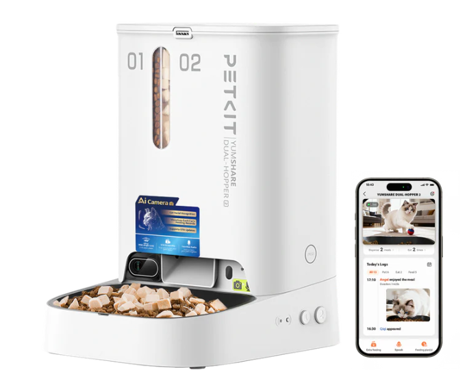 PETKIT Yumshare Dual Hopper Auto Smart Pet Feeder