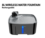 ePetz 8L Large Automatic Rechargeable Sensor Battery Water Fountain