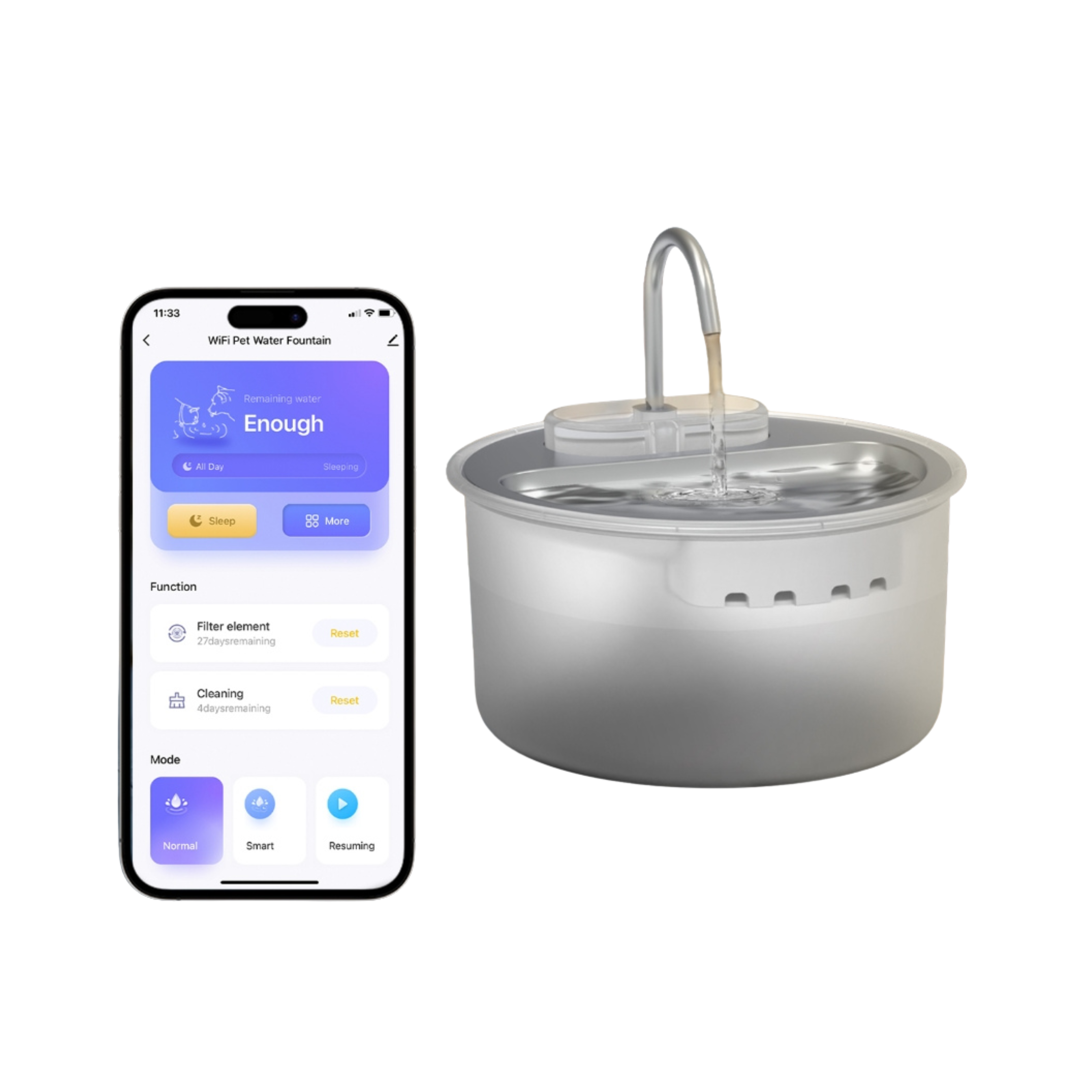 Epetz 3.5L Wifi Smart Pet Drinking Fountain