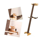 Super Large 150-180cm Height Natural Pine Wood Cat Tree with Cat Hammock Cat Scratching Post