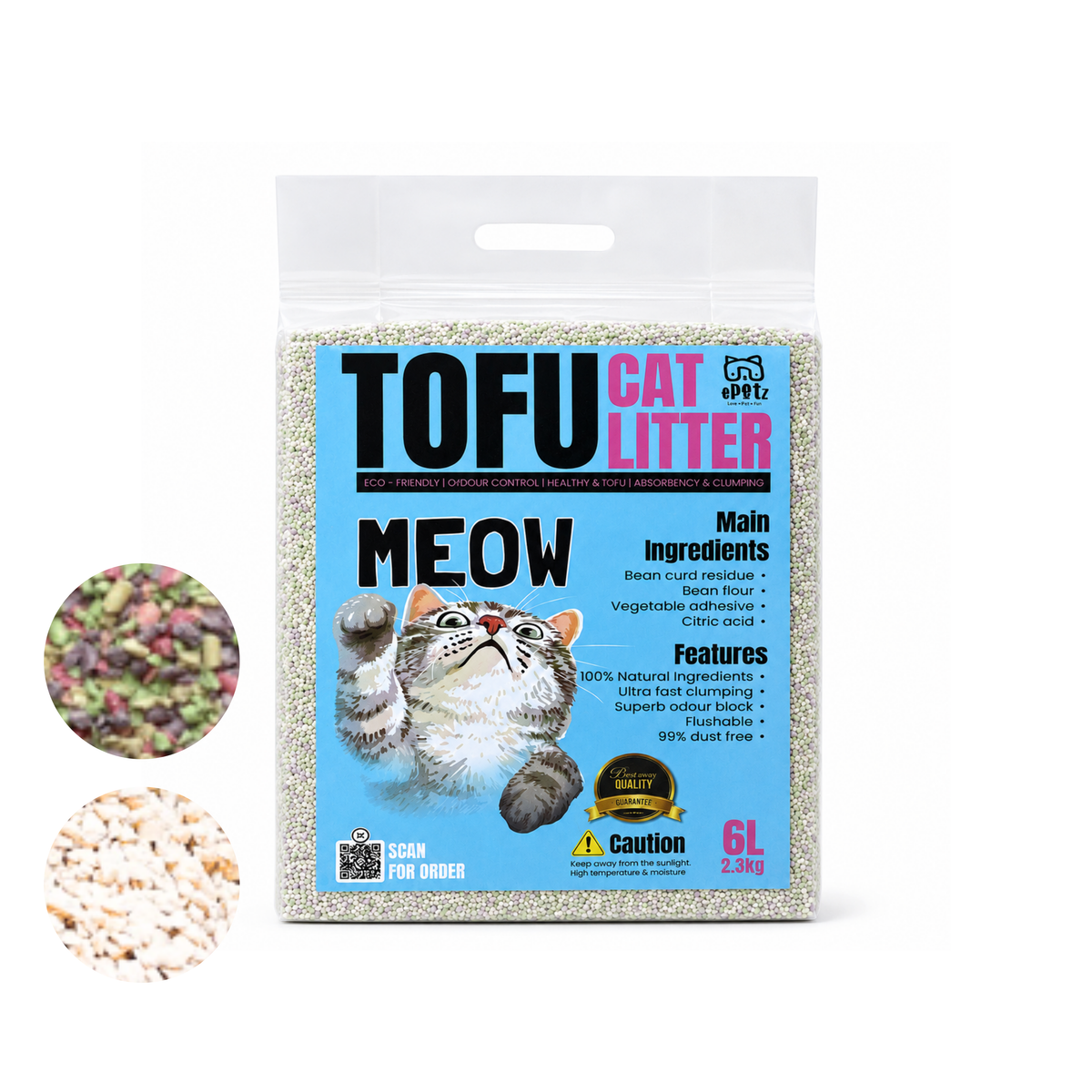 ePetz Super Fine Crushed Tofu Litter