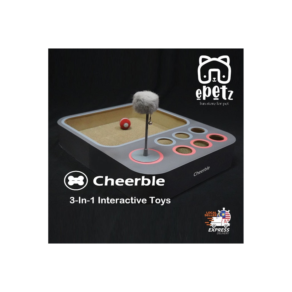 Cheerble USB Charging Bola Mainan Kucing Automatik Automatic Cat Toy Interactive Cat Ball, Rechargeable