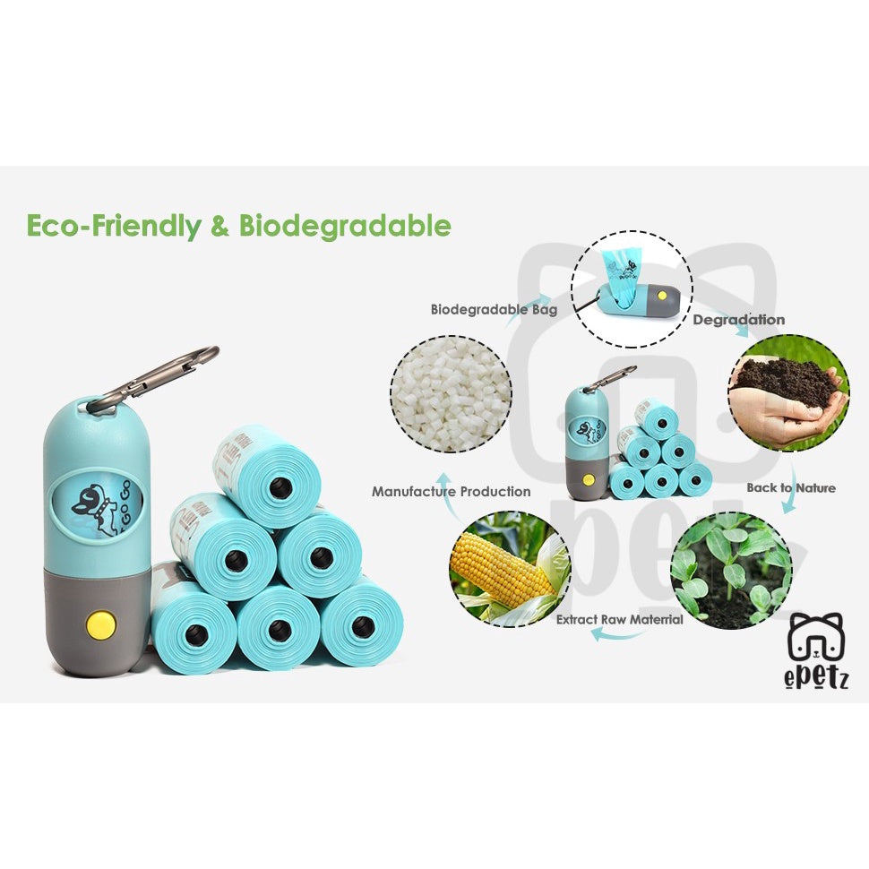 Pet Garbage Bag Eco Friendly Biodegradable Dog Poop Bags Cat Litter Toilet Bag Kucing Disposal Refil Rolls 可降解宠物垃圾袋