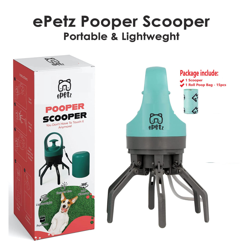 [ Ready Stock ] ePetz Portable POOPER SCOOPER Pet Small Dog Cat Poop Scoop Bag Pick Up Animal Feces Waste Outdoor Clean