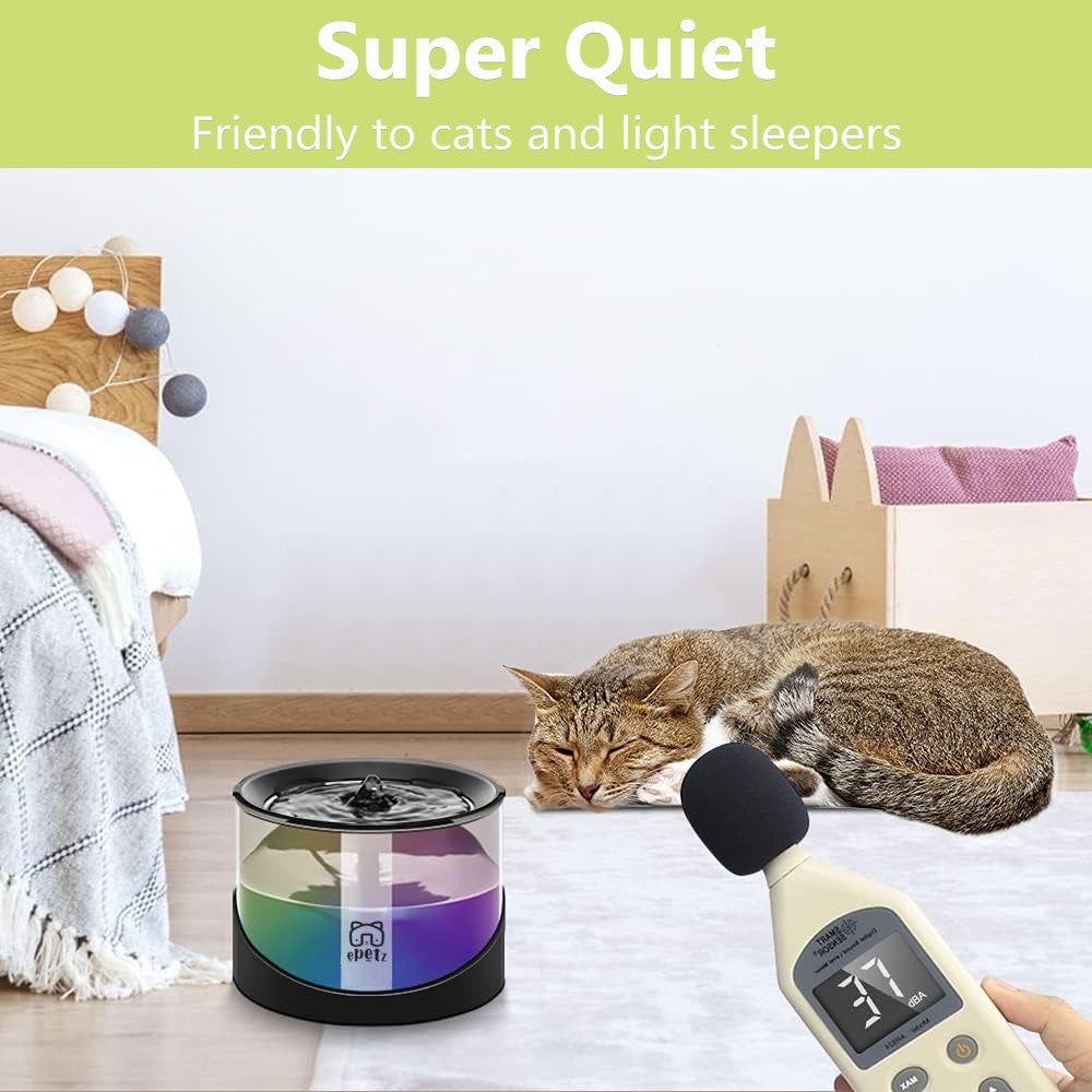 2.2L Drinking Fountain for Dogs/Cats LED Indicator