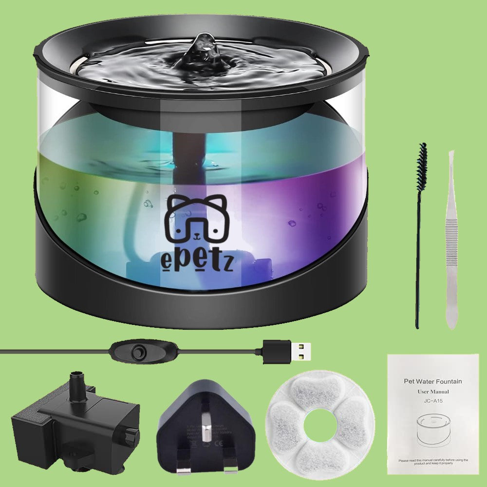 2.2L Drinking Fountain for Dogs/Cats LED Indicator