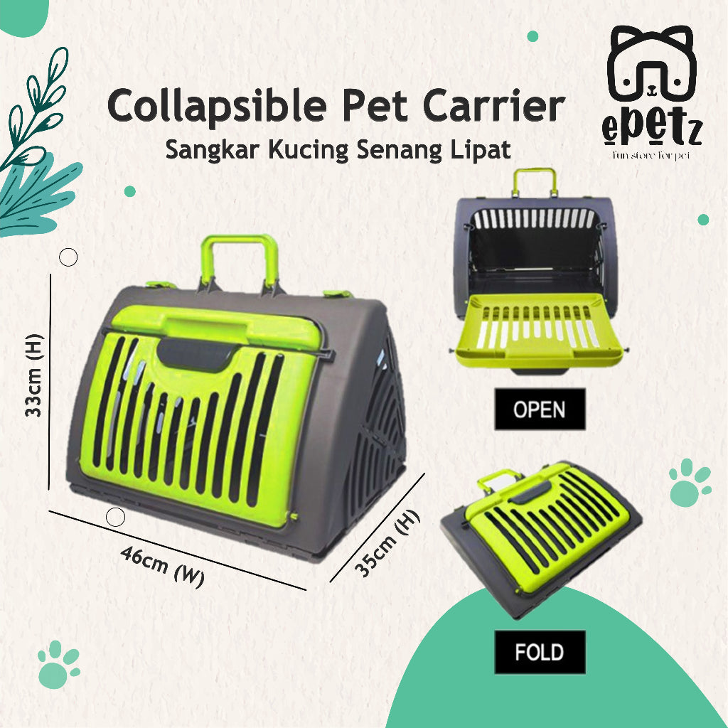 Collapsible Pet Carrier Foldable Storage