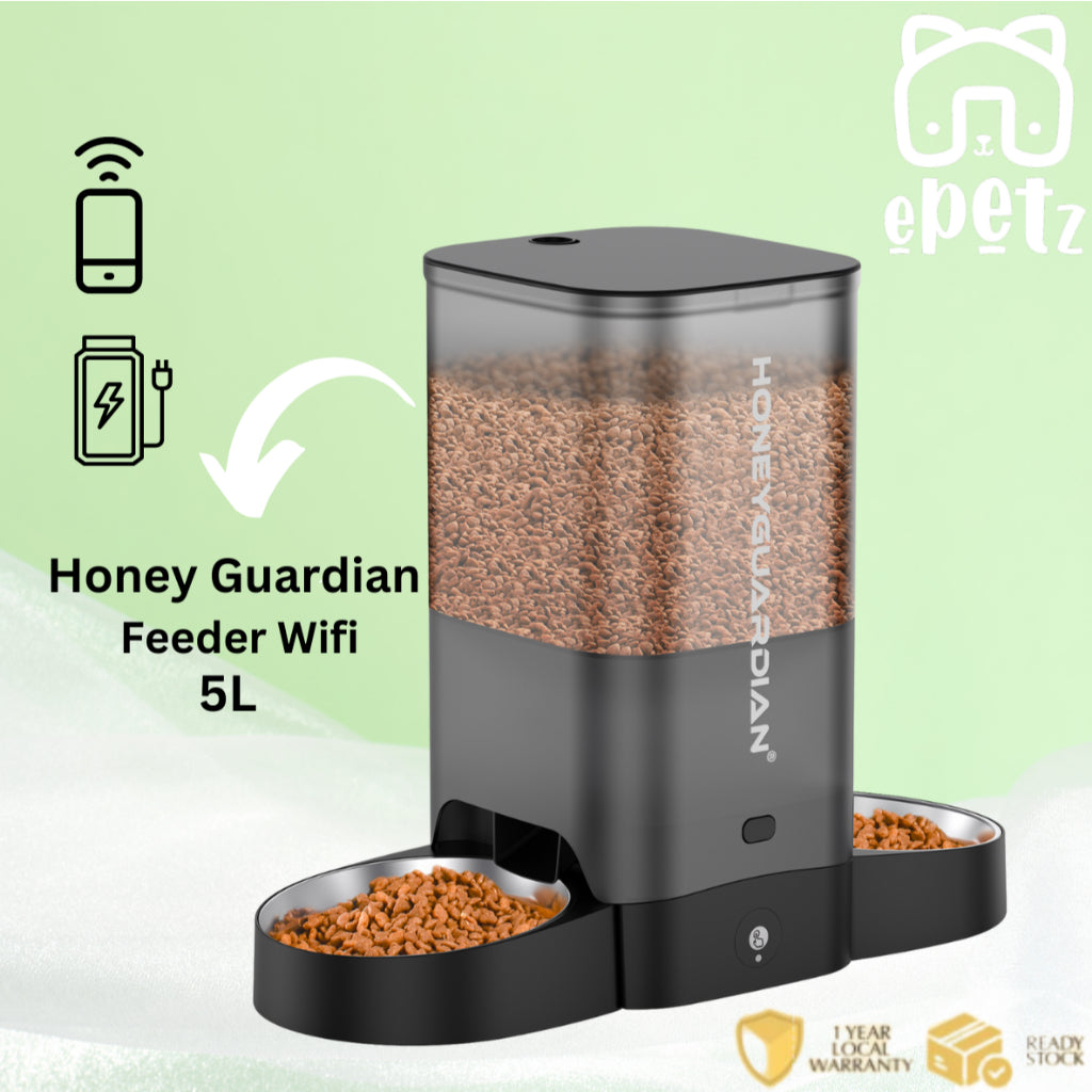 HG 3.5L 5L Honey Guardian Smart Automatic Pet Feeder Dispenser With App
