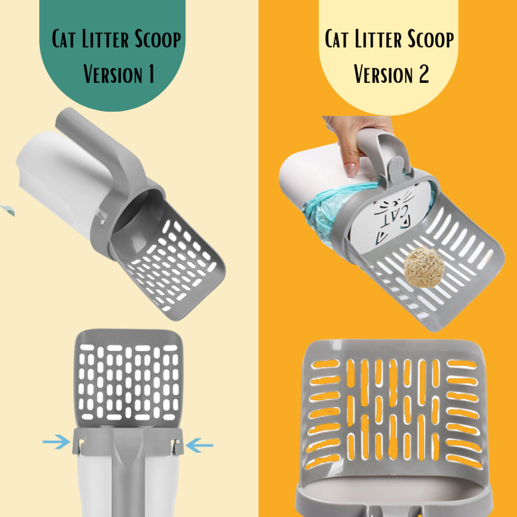 Premium Cat Litter Scoop Upgraded 2 in 1 Shovel with Built-In Waste Bin Scope Pasir Kucing