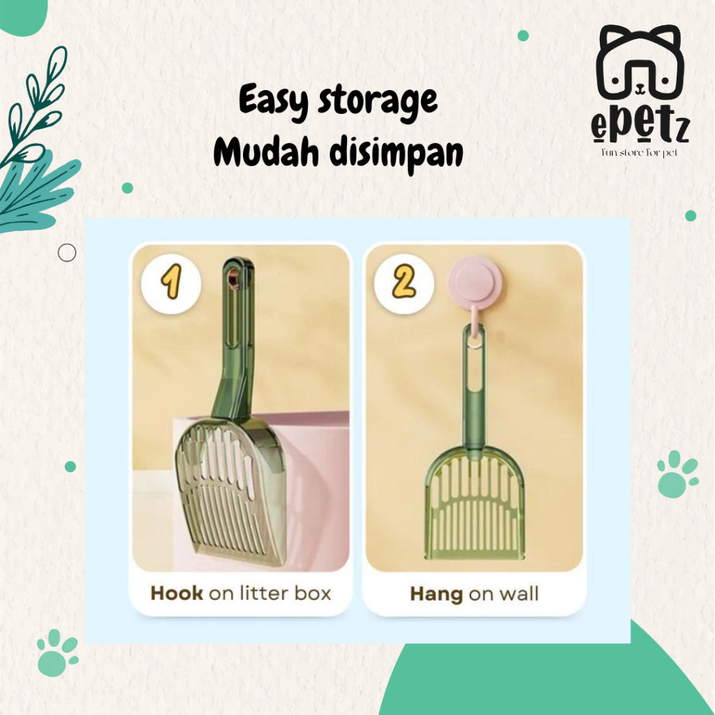 ePetz Cat Dog Pet Litter Scooper Penyodok Buang Tahi Najis Kucing