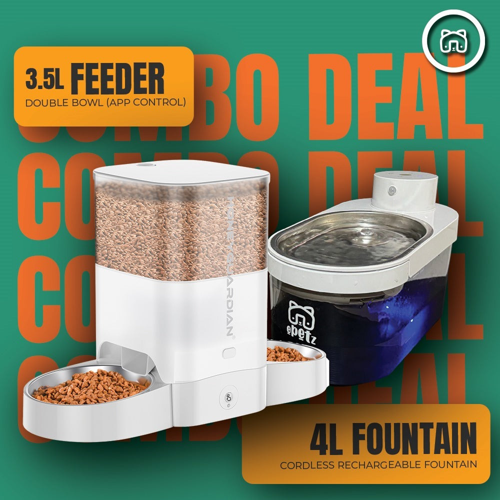3.5L 5L Honey Guardian Smart Automatic Pet Feeder Dispenser Bekas Tempat Makan Kucing Automatik