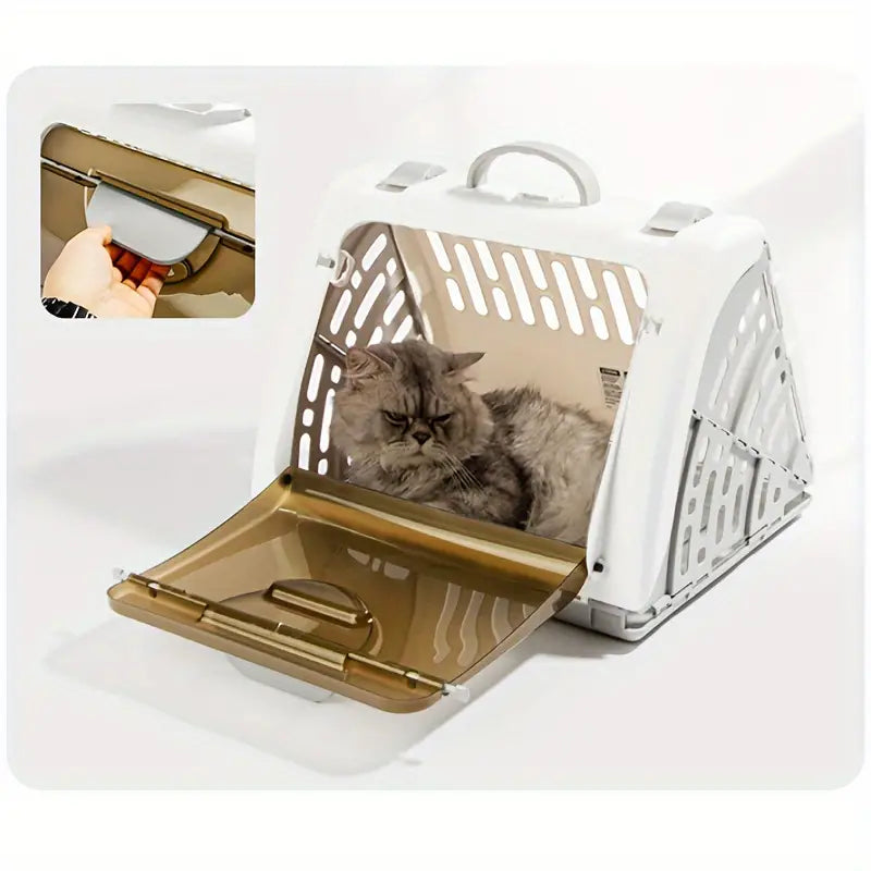 Cat Bag Portable Folding Pet Bag Large Space Breathable Travel Bag Portable Large Space Cat Carrier