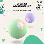 Smart Automatic Interactive Cat Dog Toys Cheerble Wicked Ball PE Cats Dogs Toys Mainan Bola Kucing Anjing Automatik