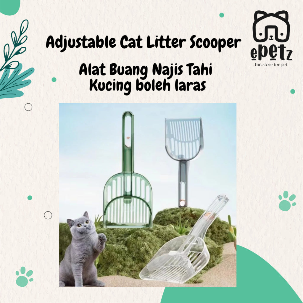ePetz Cat Dog Pet Litter Scooper Penyodok Buang Tahi Najis Kucing