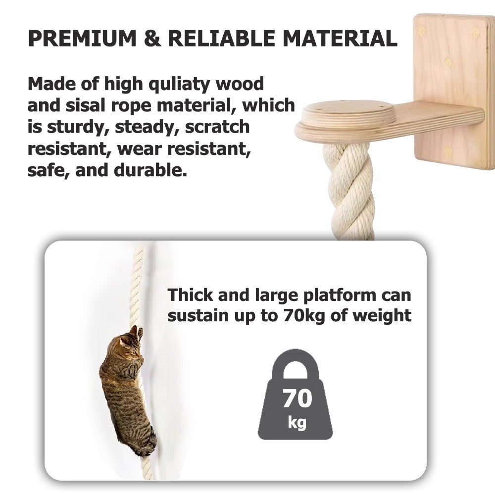 ePetz Premium Solid Wood Cat House Cat Tree Cat Climbing Rope Tiang Cakar Rumah Kucing