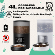 4L Cordless Rechargeable Automatic Pet Feeder