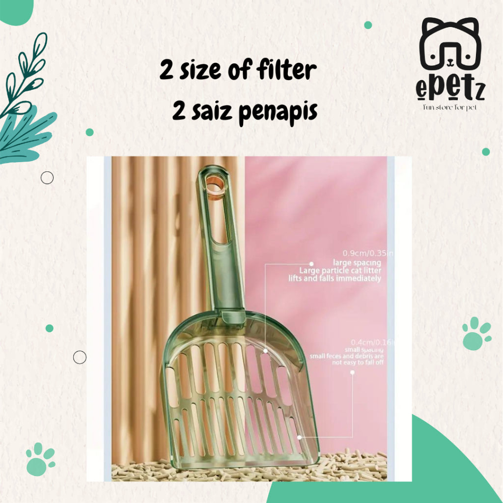 ePetz Cat Dog Pet Litter Scooper Penyodok Buang Tahi Najis Kucing