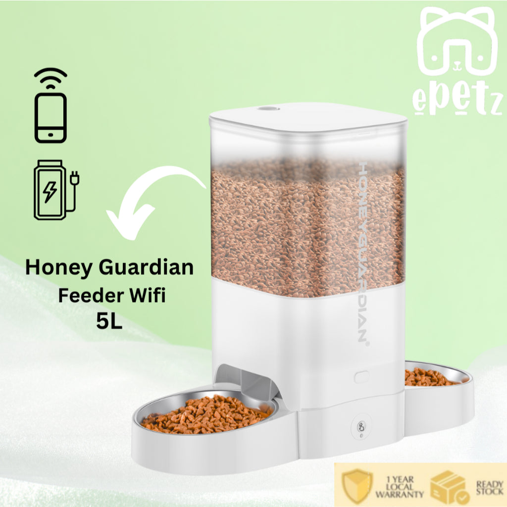 HG 3.5L 5L Honey Guardian Smart Automatic Pet Feeder Dispenser With App