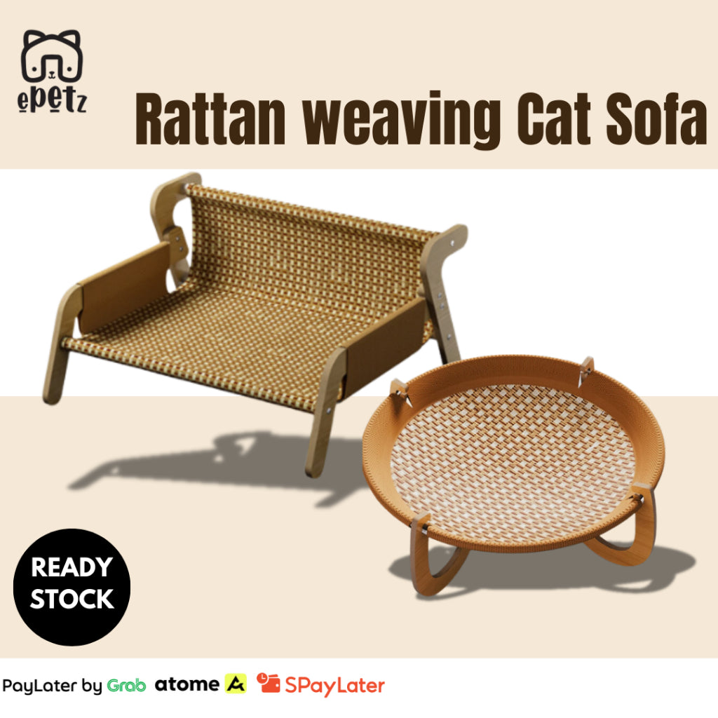 Epetz Rattan Washable Cat Sofa Basket