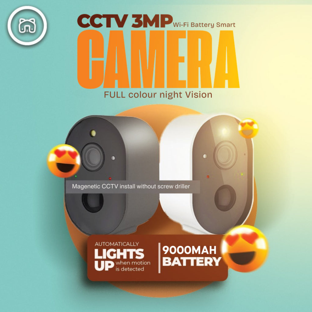READY STOCK Epetz SMART Camera Full Colour Night Version- WIFI Battery