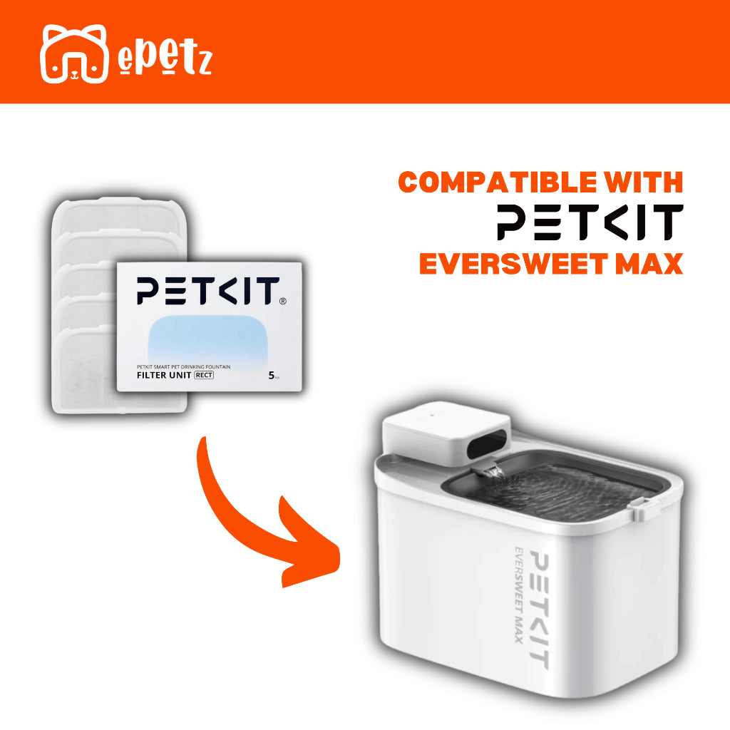 ePetz PETKIT Water Fountain Original Filter For Eversweet Max (5 PCS)