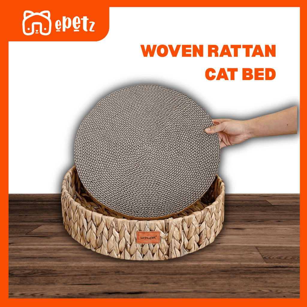 Weaved Nest Rattan Cat Scratcher