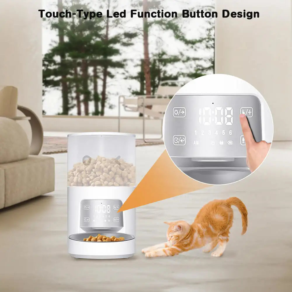 ePetz 4L Timer Mode Bekas Makanan Kucing Automatik Automatic Cat Food Dispenser Pet Feeder Wide Dish For Pets Cat Dog