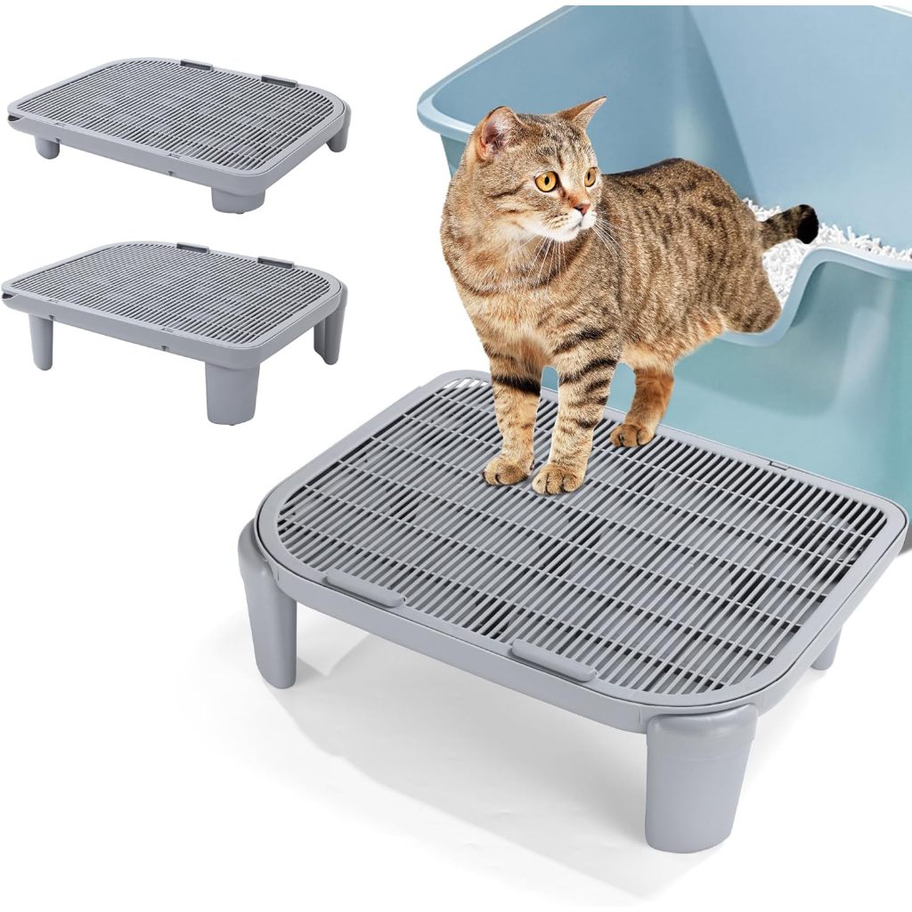 ePetz Multipurpose cat Ramp for Litter Box Elevated Cat Litter Ramp for Cat