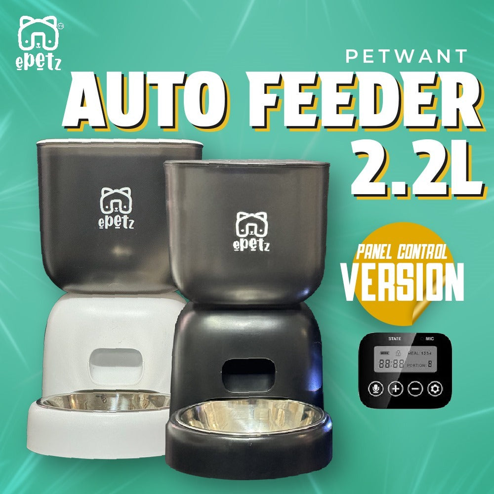 ePetz Petwant 3L Timer Automatic Food Dispenser Pet Feeder Wide Dish For Cat Dog Bekas Makanan Kucing Automatik