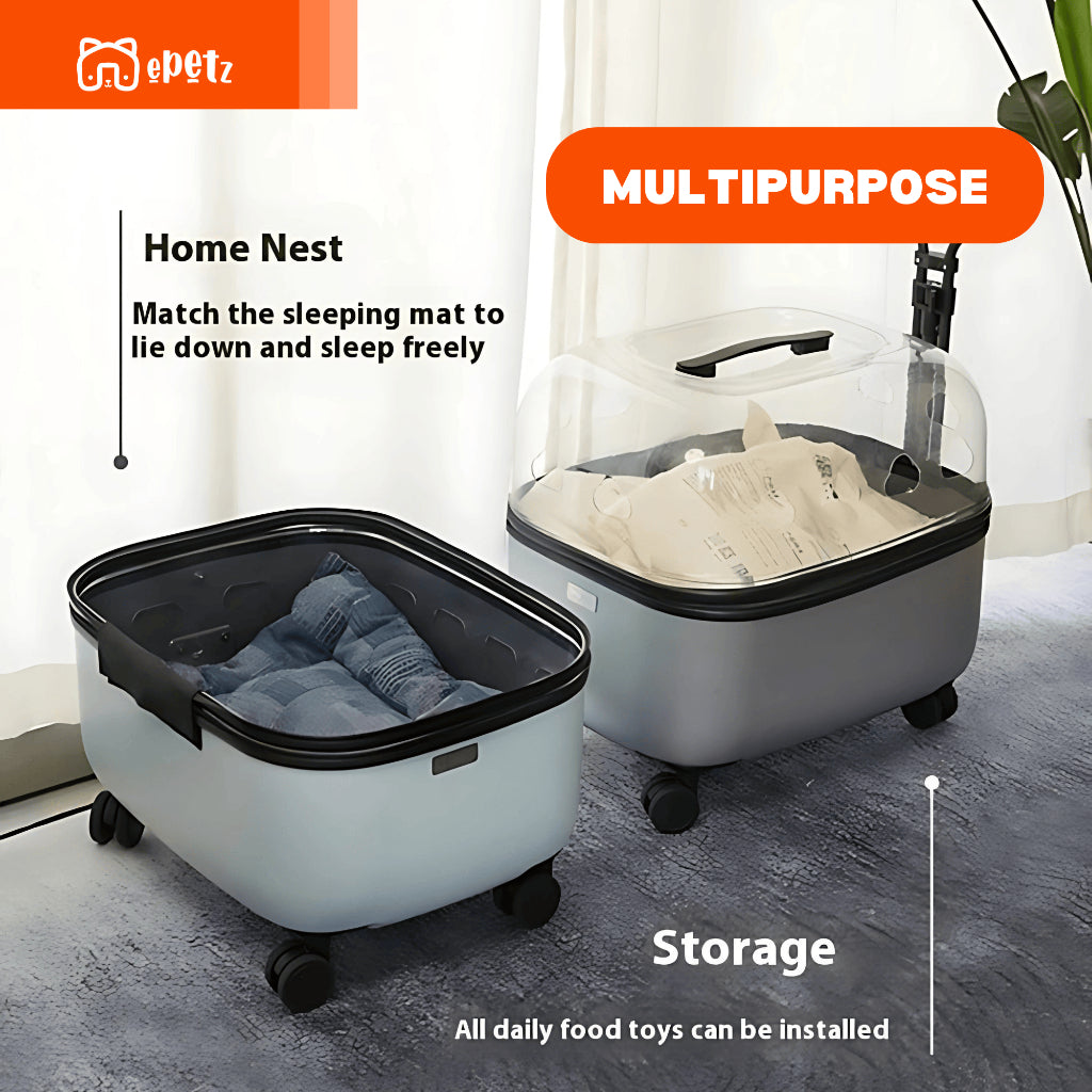 Stroller MOOQU Pet Cart Extra Large Trolley Box