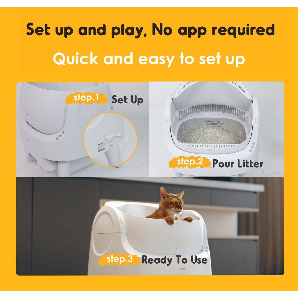 PETPIVOT Smart Cat Litter Box No App