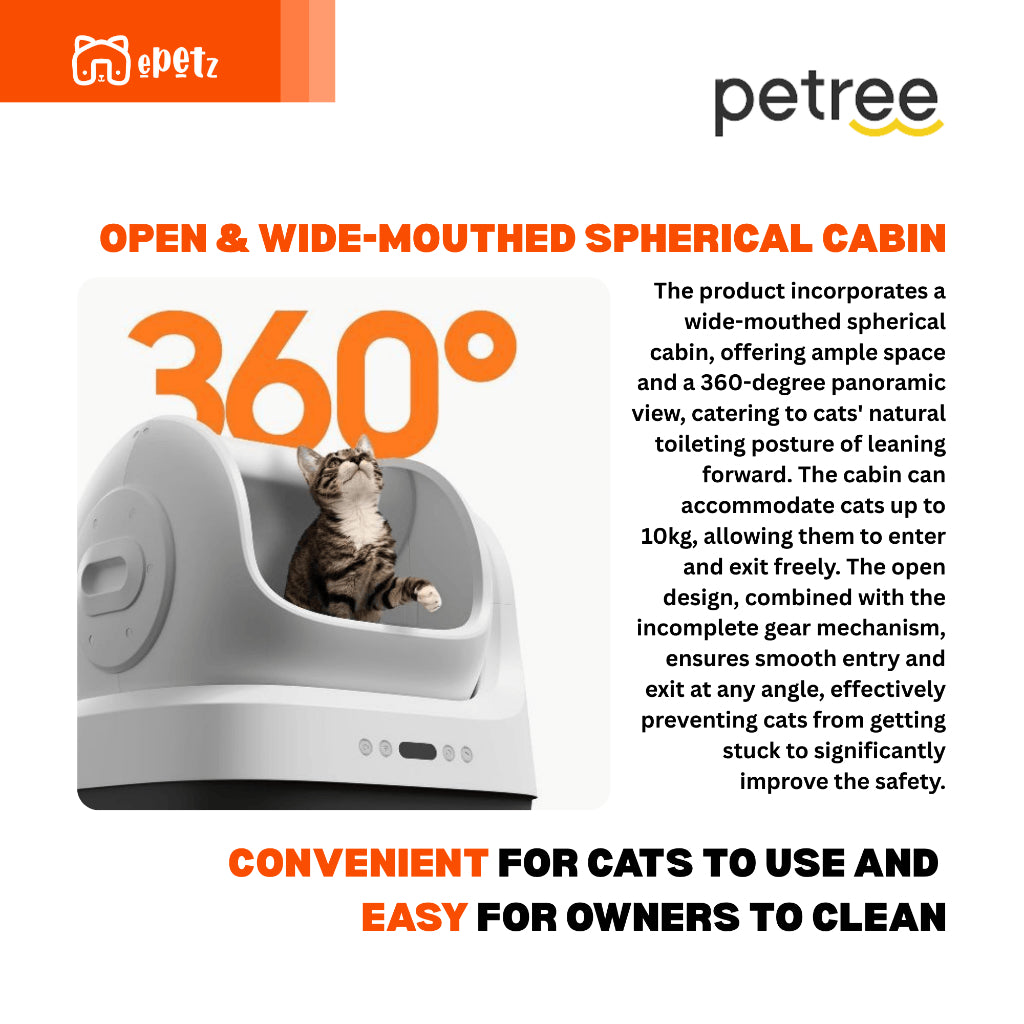 Petree Gen 4 Automatic Cat Litter Box with Weight Sensor