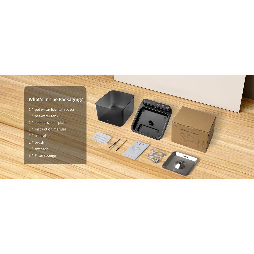 ePetz 3.2L Wireless & Rechargeable Pet Water Fountain