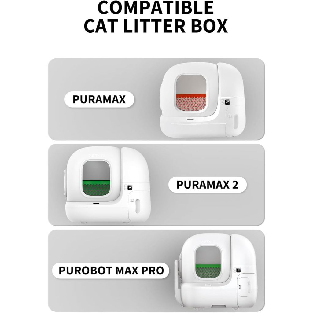PETKIT Replacement Trash Bag Waste Bag for PuraMax 2/PUROBOT Max Pro Automatic Cat Litter Box-1 Roll(18 count)