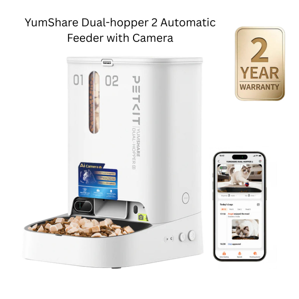 ePetz PETKIT Yumshare Solo 2 Automatic Pet Feeder w/ Camera | Bekas Makanan Haiwan Automatik