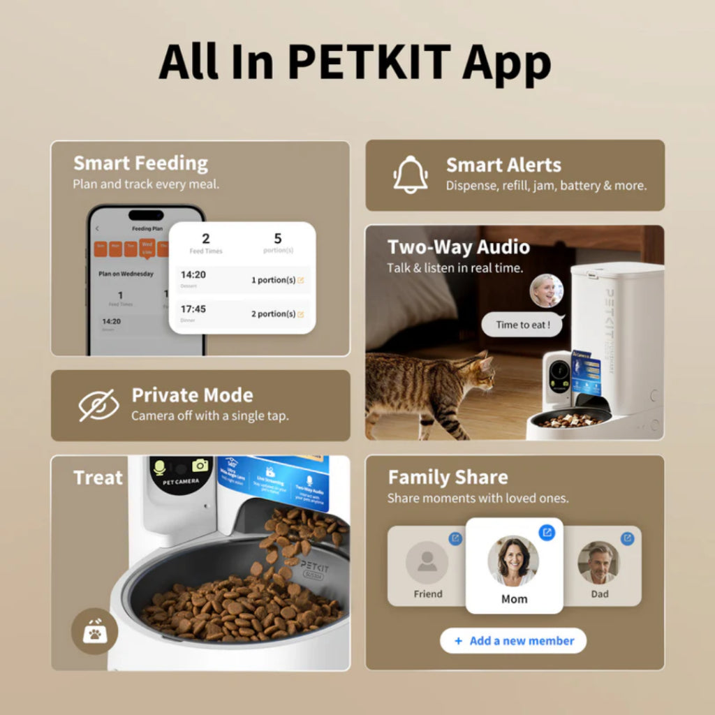 ePetz PETKIT Yumshare Solo 2 Automatic Pet Feeder w/ Camera | Bekas Makanan Haiwan Automatik