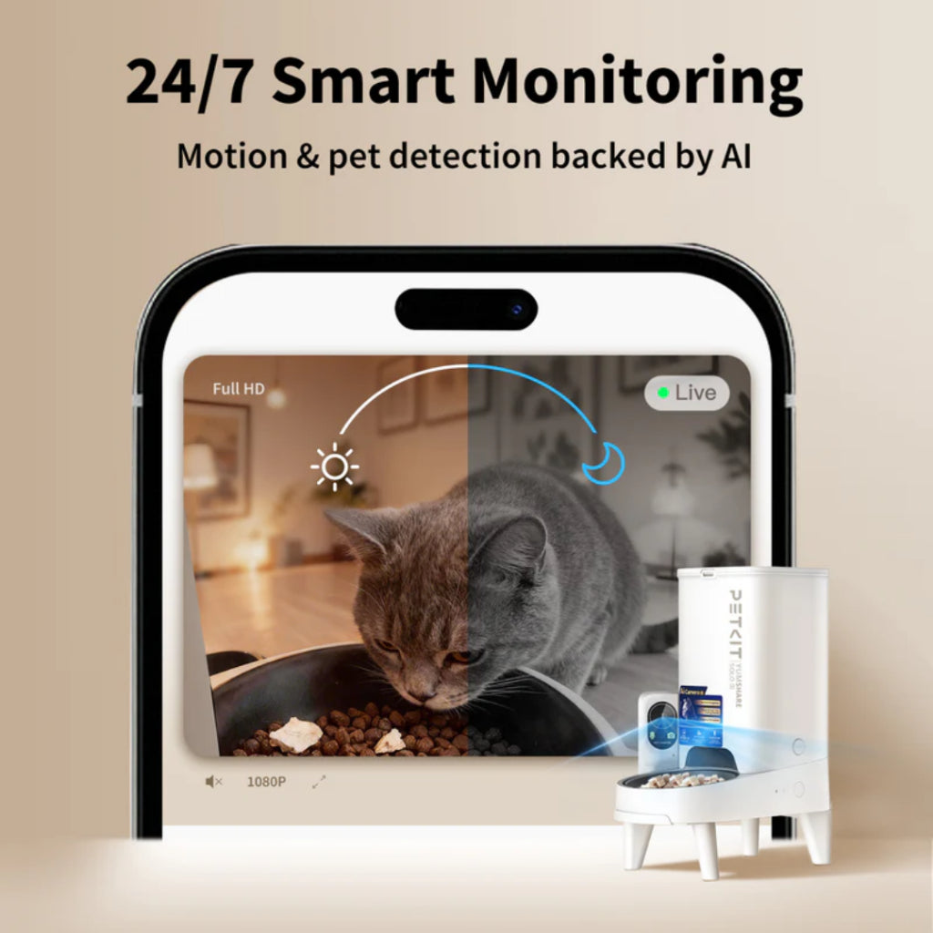 ePetz PETKIT Yumshare Solo 2 Automatic Pet Feeder w/ Camera | Bekas Makanan Haiwan Automatik