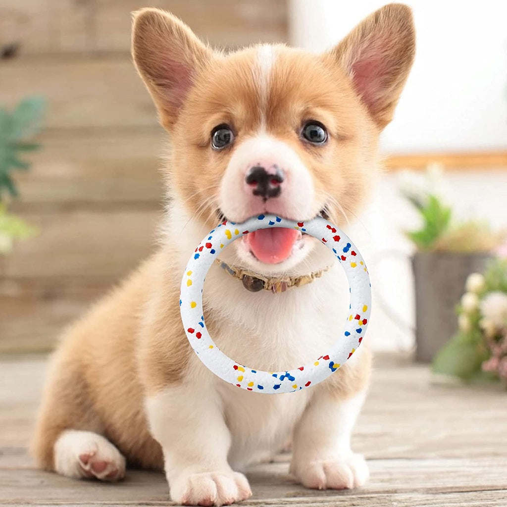 Dog Bite Ring Toys for Aggressive Chewers,Durable Bouncy Dog Bite Ring,Lightweight & Floating,Fetch Toys