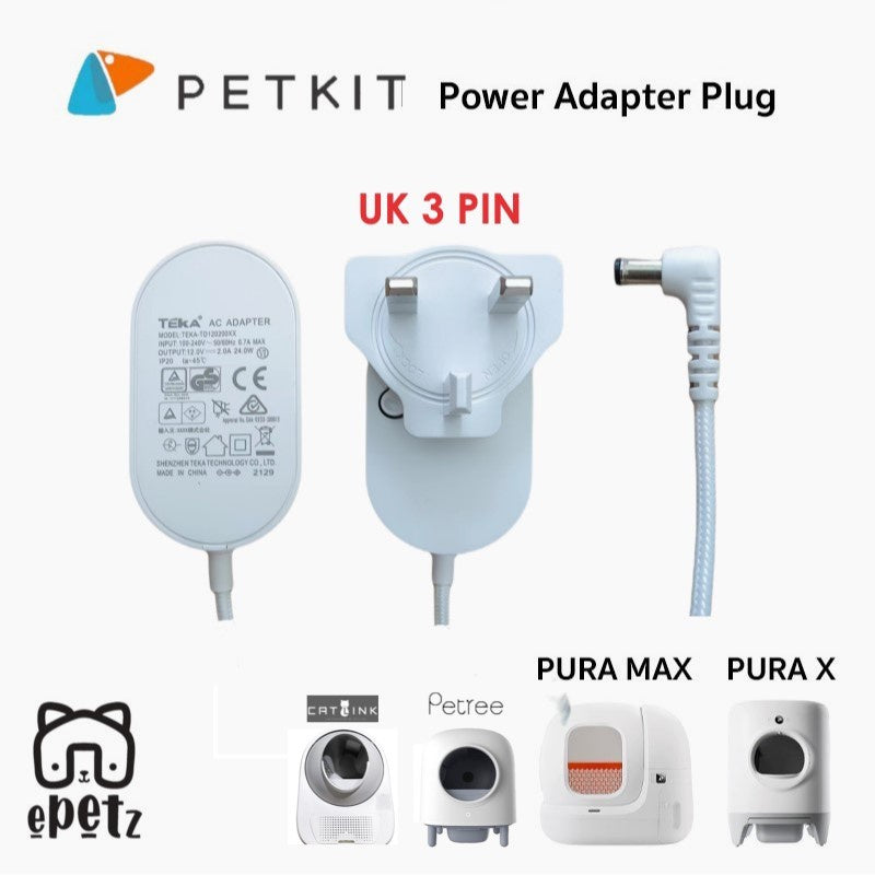 PETKIT PURA MAX PURA X Petree Catlink Original Adaptor 3 Pin